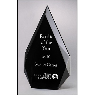 Flame Series Clear Acrylic Award w/Black Silk Screened Back (5.25"x 8.875")