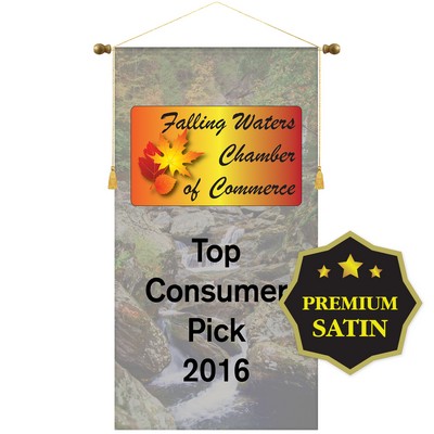 26" x 48" Premium Podium Banner Straight Cut/No Fringe