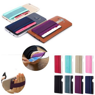 Elastic Lycra Phone Wallet With Hand Strap