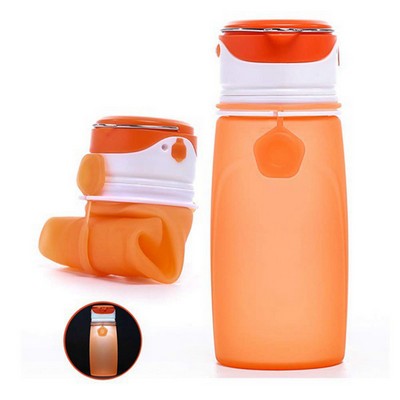 550 ml Collapsible Roll Up Water Bottle w/Lighting