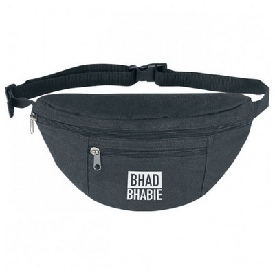 600D Polyester Double Zipper Fanny Pack