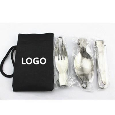 Stainless Steel Folding Flatware Set