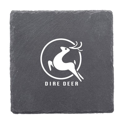 Square Slate Coaster (1 Color Imprint)