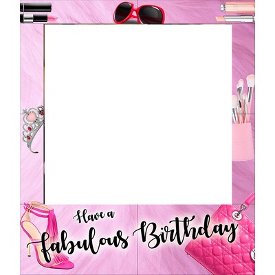 'Have a Fabulous Birthday' Party Photo Frame Prop, 35 X 30 inches