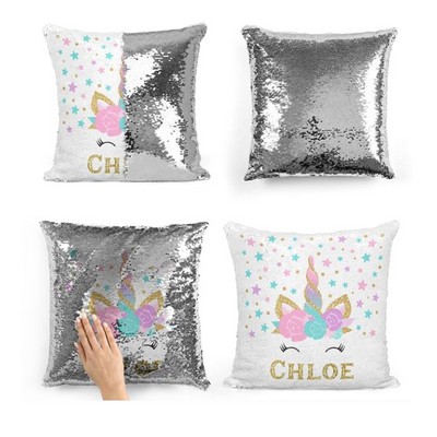 Full Color Imprint Magic Reversible Sequin Pillow Cover