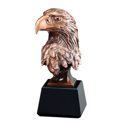 8" Bronze Plated American Eagle Head Trophy