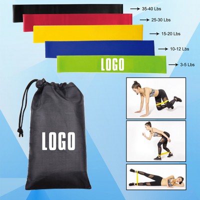 Fitness Resistance Band Set w/Pouch