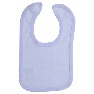 1-Ply Interlock White Infant Bib w/White Trim