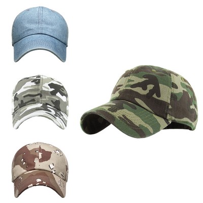 Plain Low Profile Cotton Baseball Cap