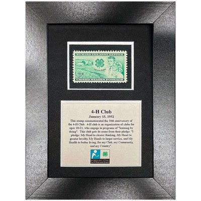 Framed Stamp Gift/Award Celebrating 4-H Club