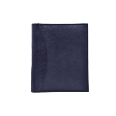 Ashlin® Designer Peterborough Navy Blue Refillable Cover w/Journal, Pocket, & Pen Loop