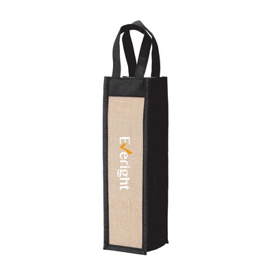 Jute non woven wine tote bag