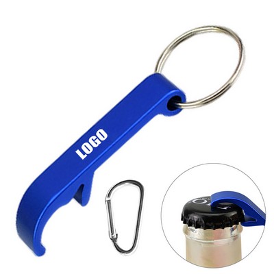 Aluminum Bottle Opener With Carabiner