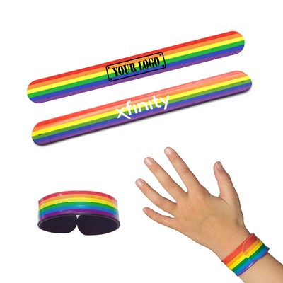 Rainbow Silicone Slap Bracelet