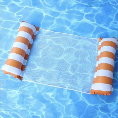 Striped Multi-Purpose Inflatable Water Hammock for Adults