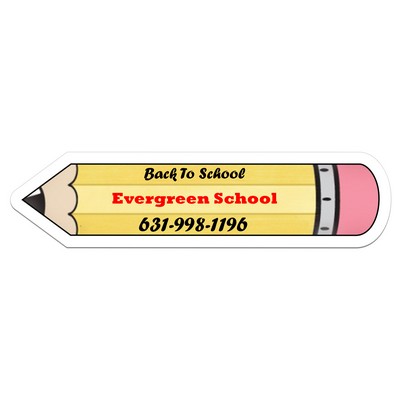 4x1 Custom Pencil Shape Full Color School Magnet 20 Mil - 4 Color Process