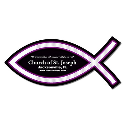 Magnet - Christian Fish Shape (4.825x2.175) - 30 Mil