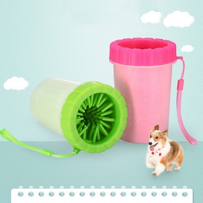 Pet foot wash cup dog paw cleaner with lid design