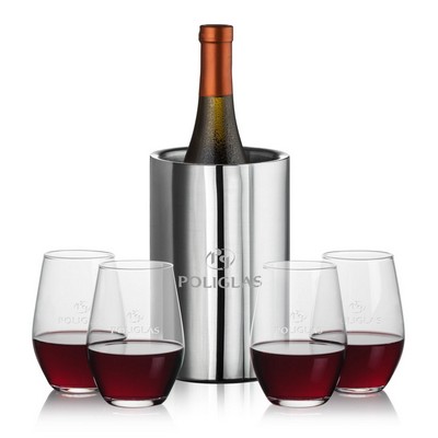 Jacobs Wine Cooler & 4 Vale Stemless Wine