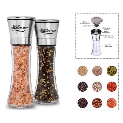 Stainless Steel Refillable Salt & Peppercorn Shakers