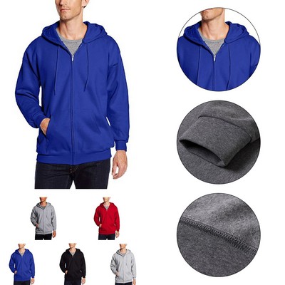 Hooded Zip-Front Sweatshirt