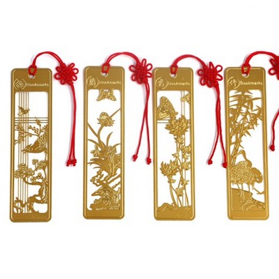 Gold Plated Metal Bookmark