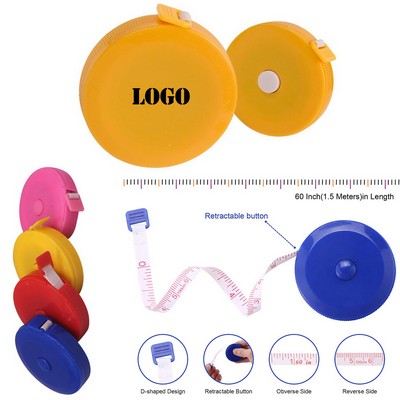 Round Retractable Double Side Tape Measure