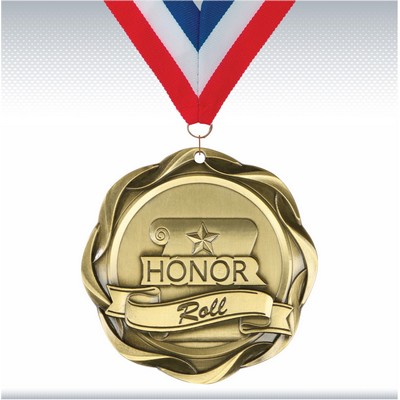 3" Gold Fusion Honor Roll Medal