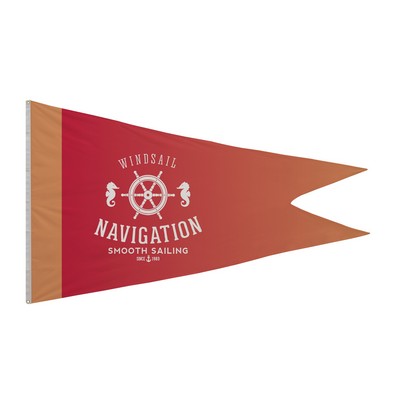 5' x 8' Polyester Burgee Flag Single-Sided