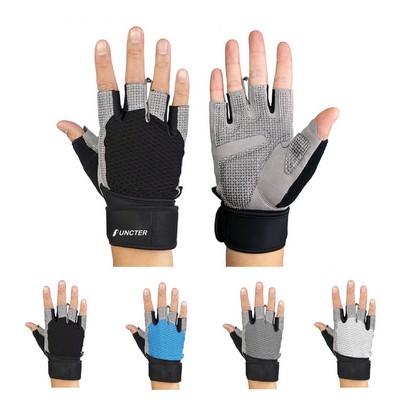 Gym Gloves Training Half Finger Gloves for Man & Woman with Cushion Pad Wrister