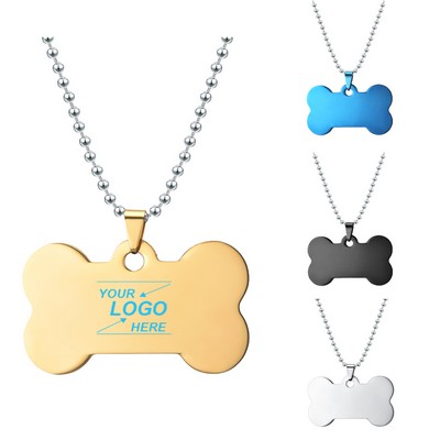 Bone Shaped Personalized Dog ID Tag