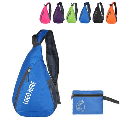 Foldable Hiking Crossbody Sling Backpack