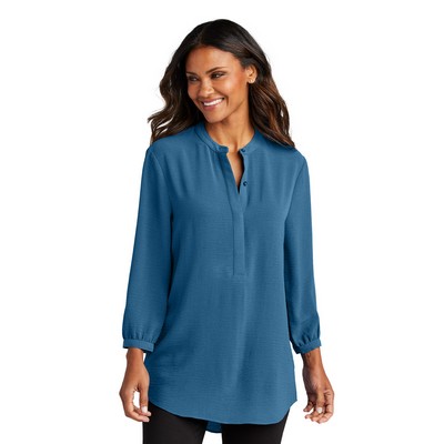 Port Authority® Ladies ¾-Sleeve Textured Crepe Tunic