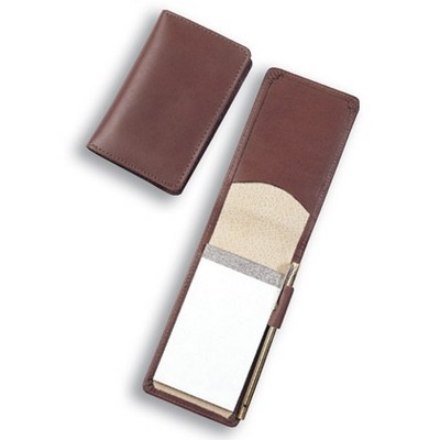 Flip Pocket Memo Holder w/Pigskin Lining