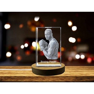 Boxing Player 3D Engraved Crystal 3D Engraved Crystal Keepsake/Gift/Decor/Collectible/Souvenir