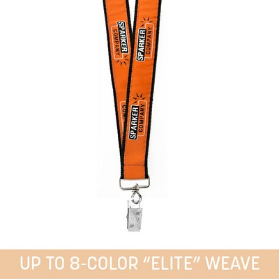 1" Woven Lanyard w/ Lobster Claw - "Elite" Weave