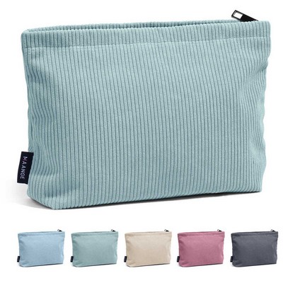 Portable Corduroy Cosmetic Bags