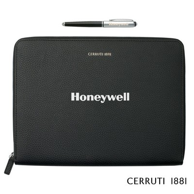 Cerruti 1881® Miles Fountain Pen & Hamilton A4 Folder Gift Set - Black