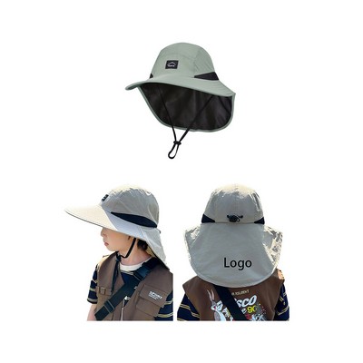 Sun Hats For Children With Neck Flap