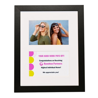 Classic Collection 8.5" x 11" Black Wood Frame W/ Mat