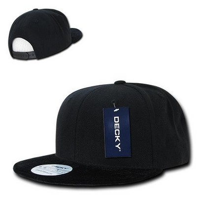 Decky Six Panel Snapback Cap w/Velvet Visor