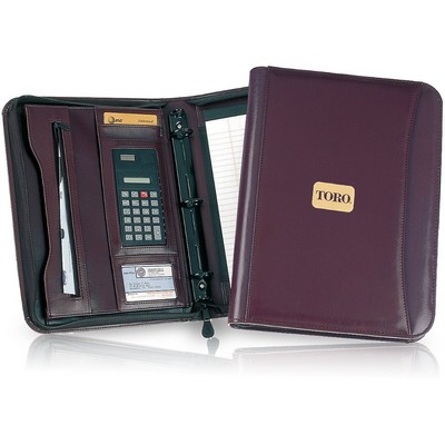 Office Binder 3-Ring Zip Portfolio