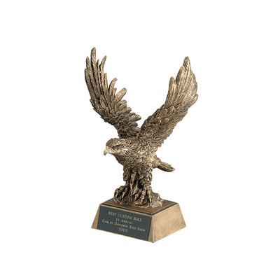 8" Eagle Resin Trophy on Rectangle Base