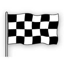 Black & White Checker Attraction Flag (2'x3')