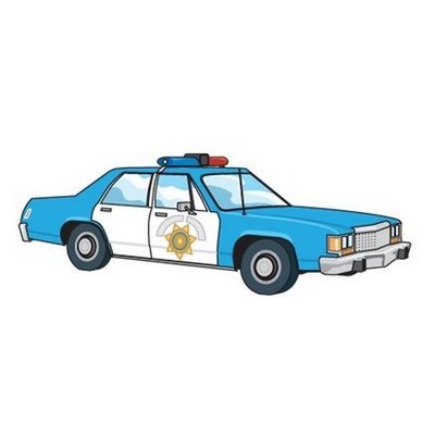 Police Car Promotional Magnet w/ Strip Magnet (2 Square Inch)