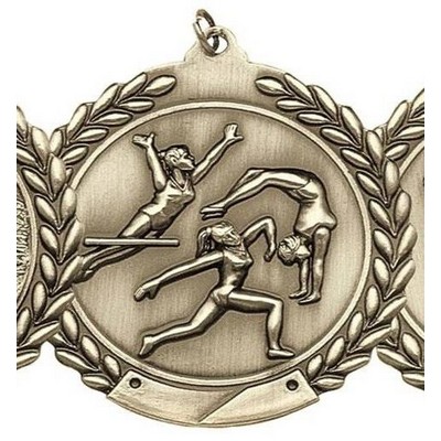 Medal, "Gymnastics-Female" Die Cast - 2 3/4" Dia