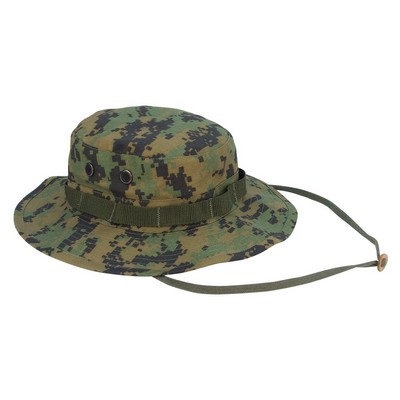 Poly/Cotton Woodland Digital Camouflage Boonie Hat