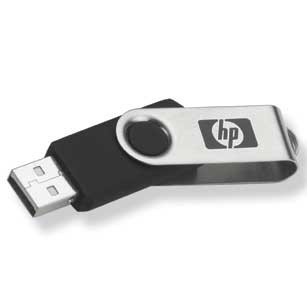 2 GB Swivel USB Flash Drive w/Key Chain (2 GB)