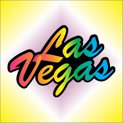 Las Vegas (Stacked) Metal Photo Magnet (2 1/2" Diameter)