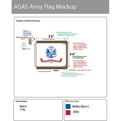 Army Parade Flags 52x66 inch